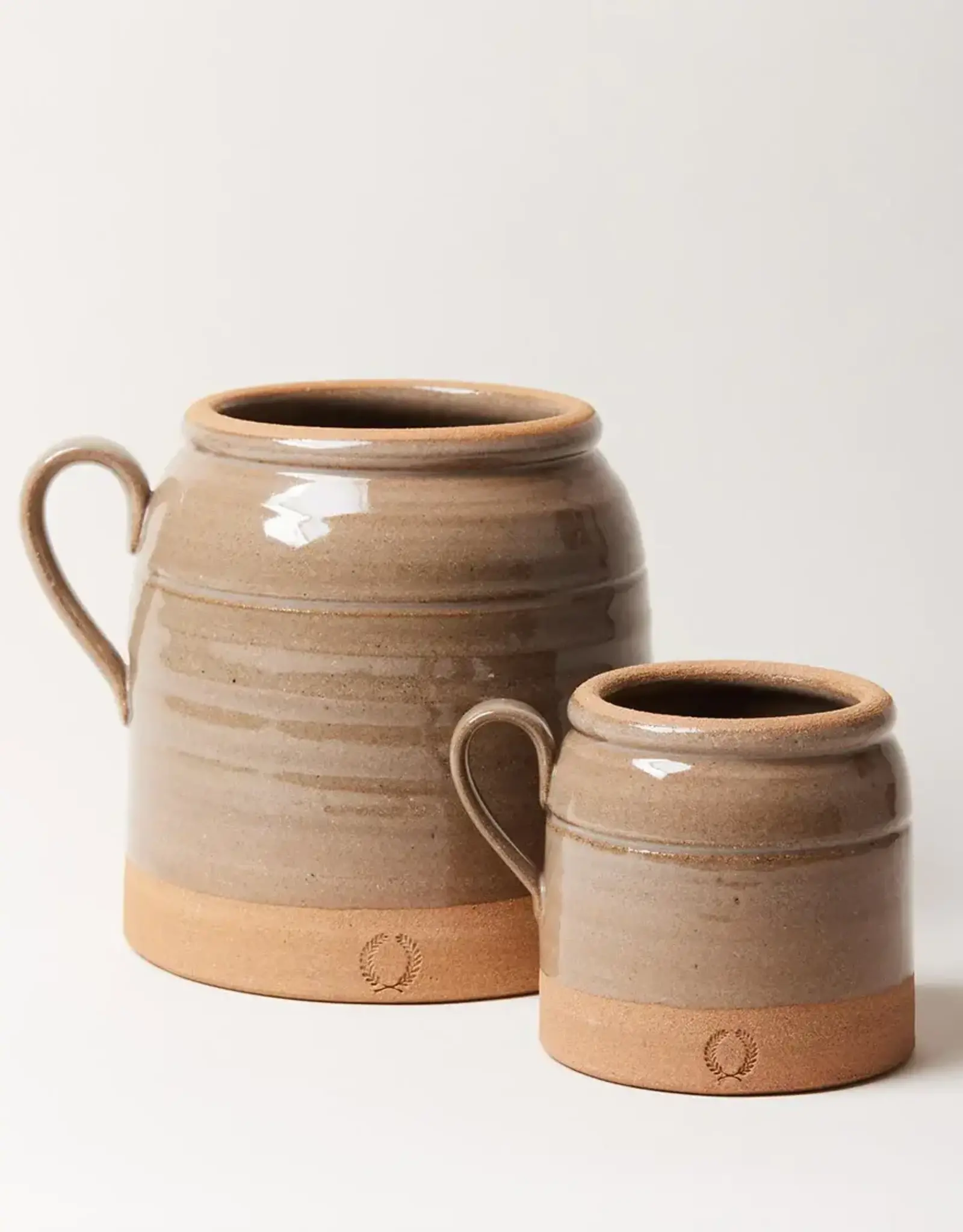 Farmhouse Pottery French Country Crock Flax Stoneware, Medium