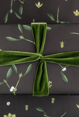 Catherine Lewis Design Mistletoe Black-Christmas gift wrap