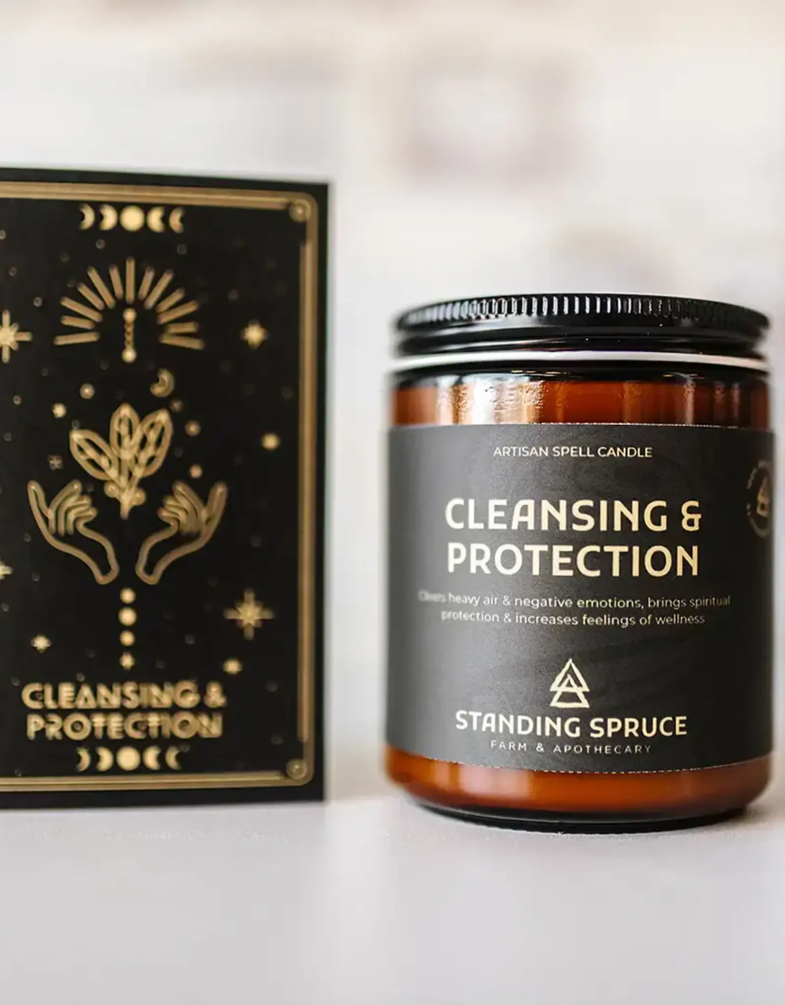 standing spruce Standing Spruce Cleansing & spiritual protection candle,