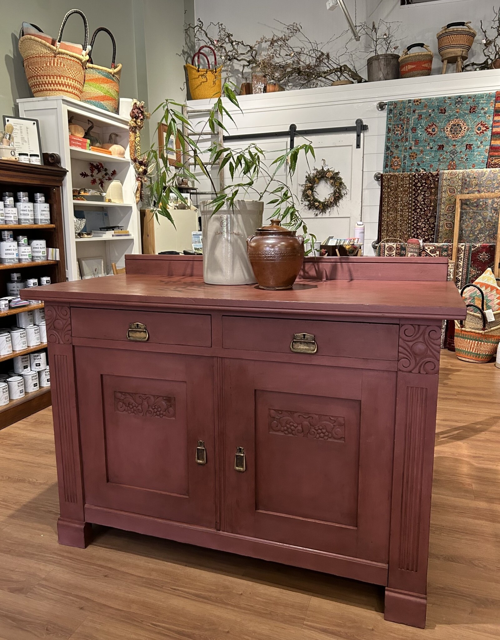 Hansell & Halkett Antique Sideboard in Primer Red