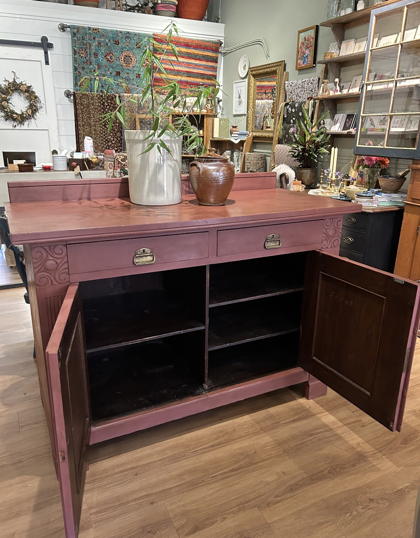 Hansell & Halkett Antique Sideboard in Primer Red