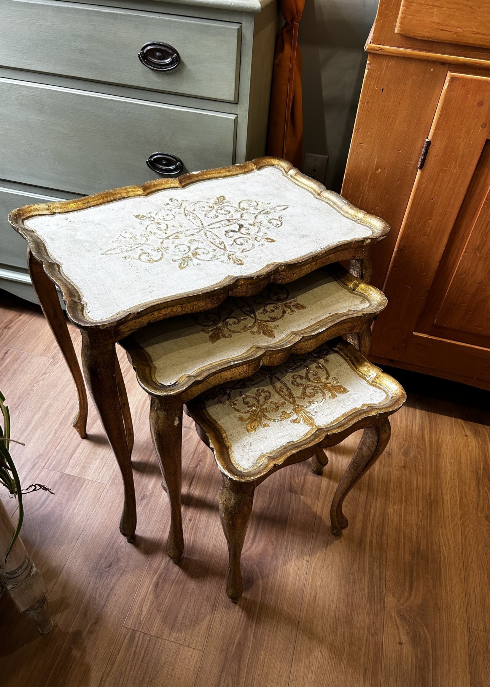 Antique Italian Florentine Nesting Tables