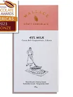 Wallace Craft Chocolate Wallace Craft Chocolate, Milk 45% Liberia Bar