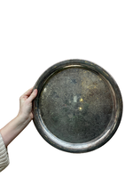 Large round Victorian plate tray