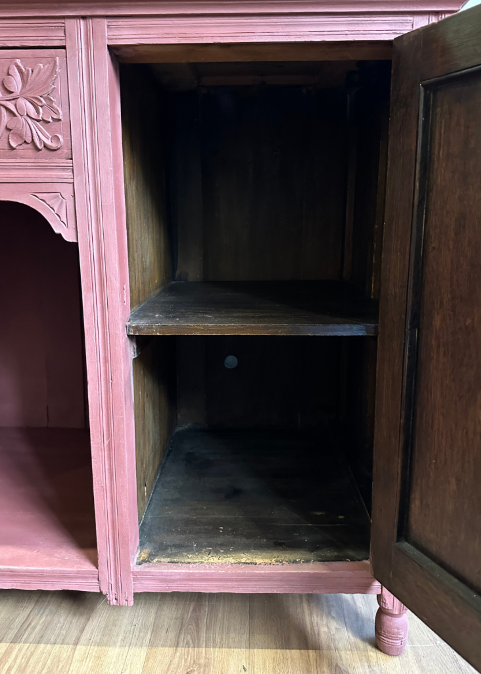 Antique Sideboard in Primer Red