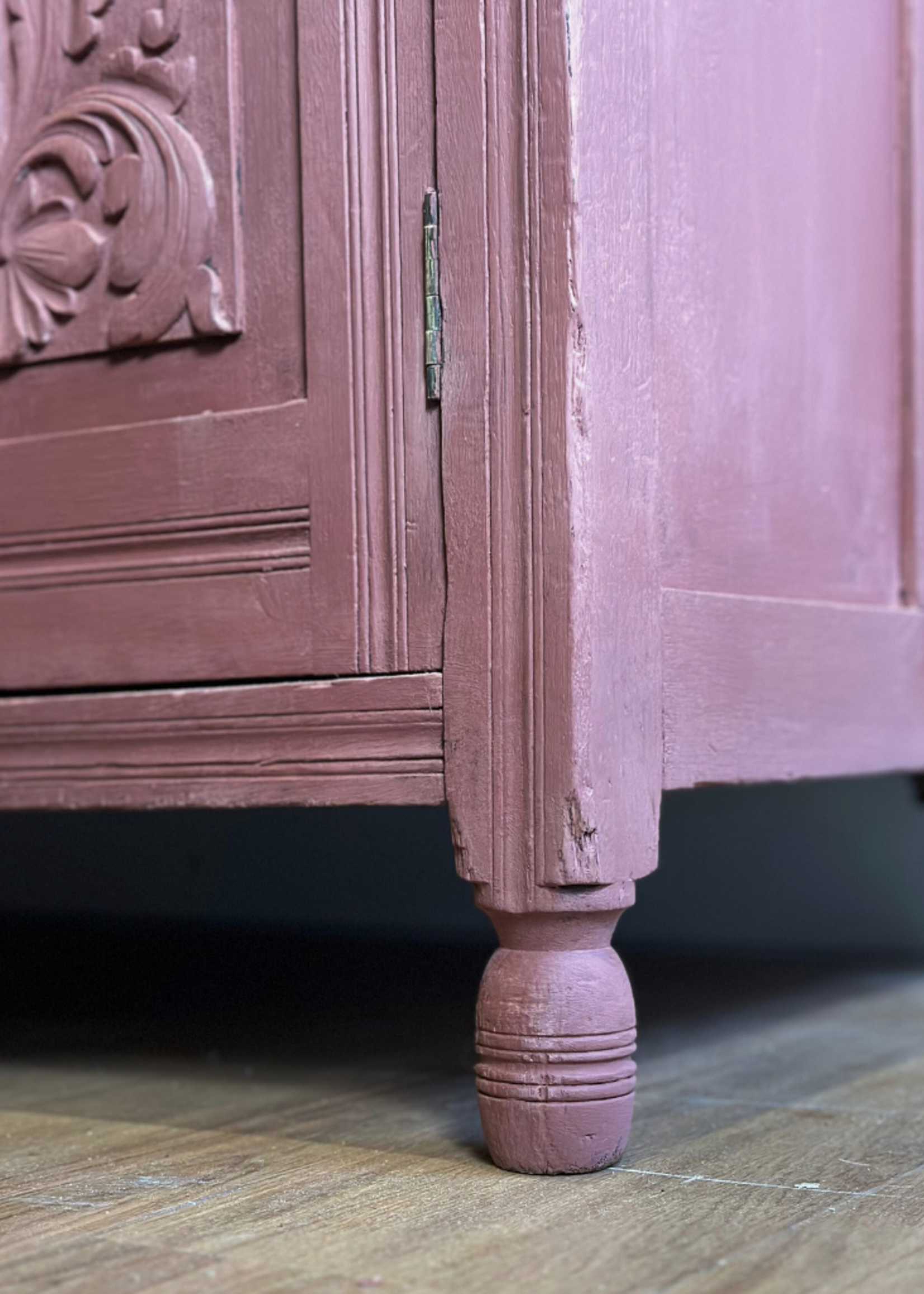 Antique Sideboard in Primer Red
