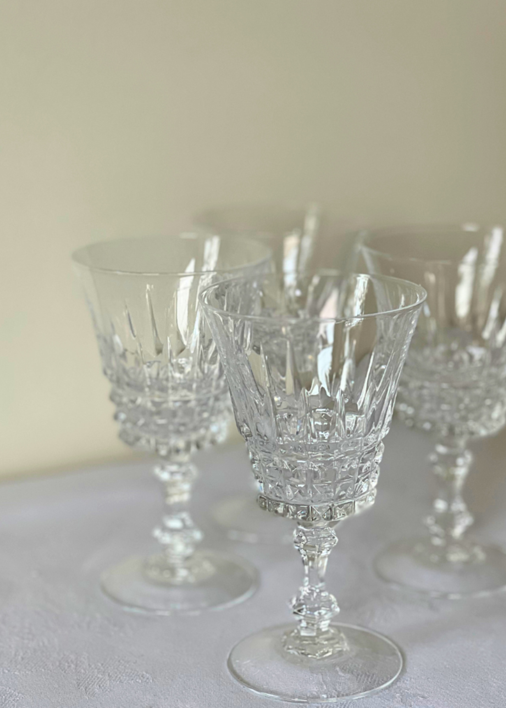 Set of Four Crystal Sherry Glasses