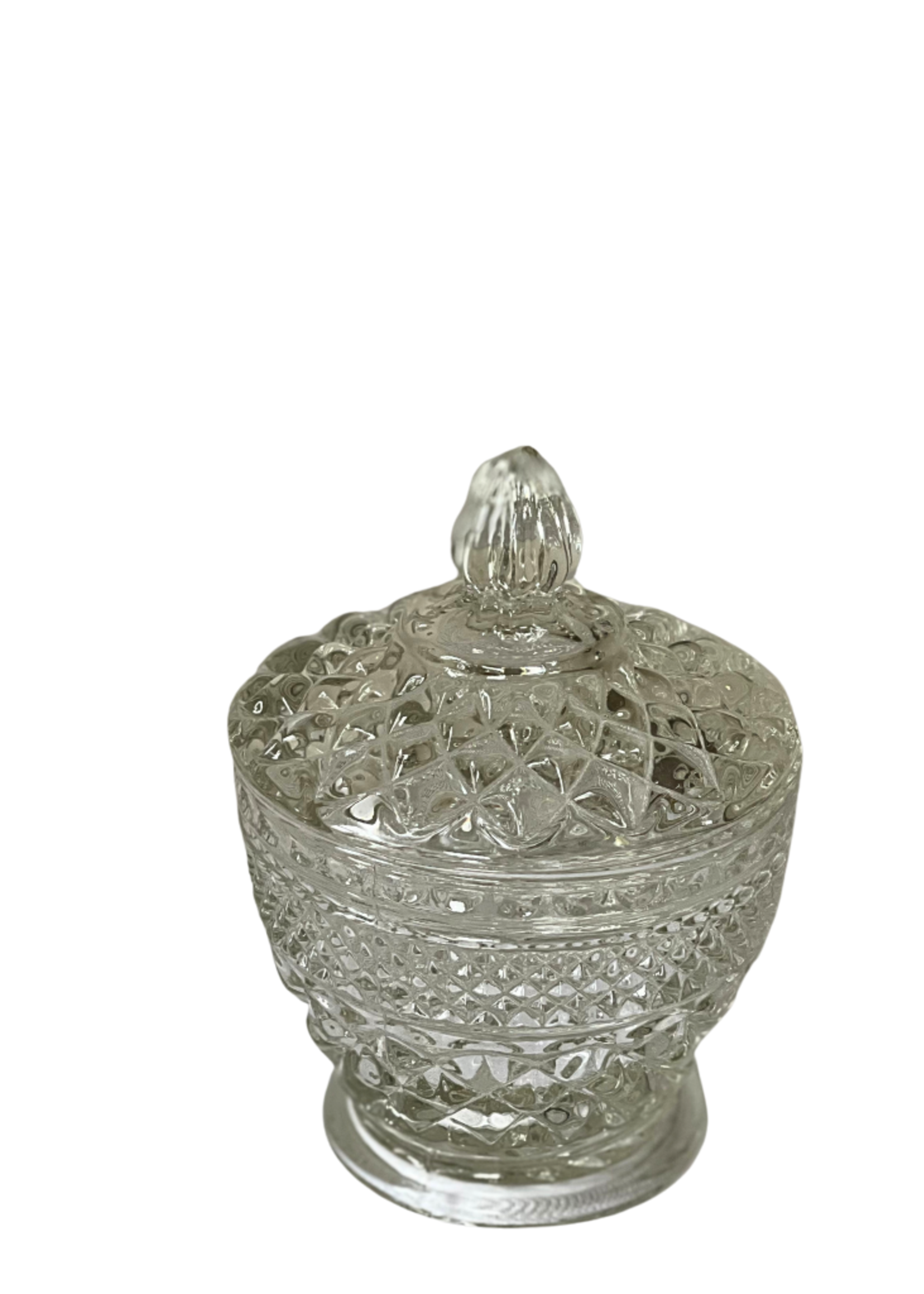 Petite Cut Glass Candy Jar 5.5"