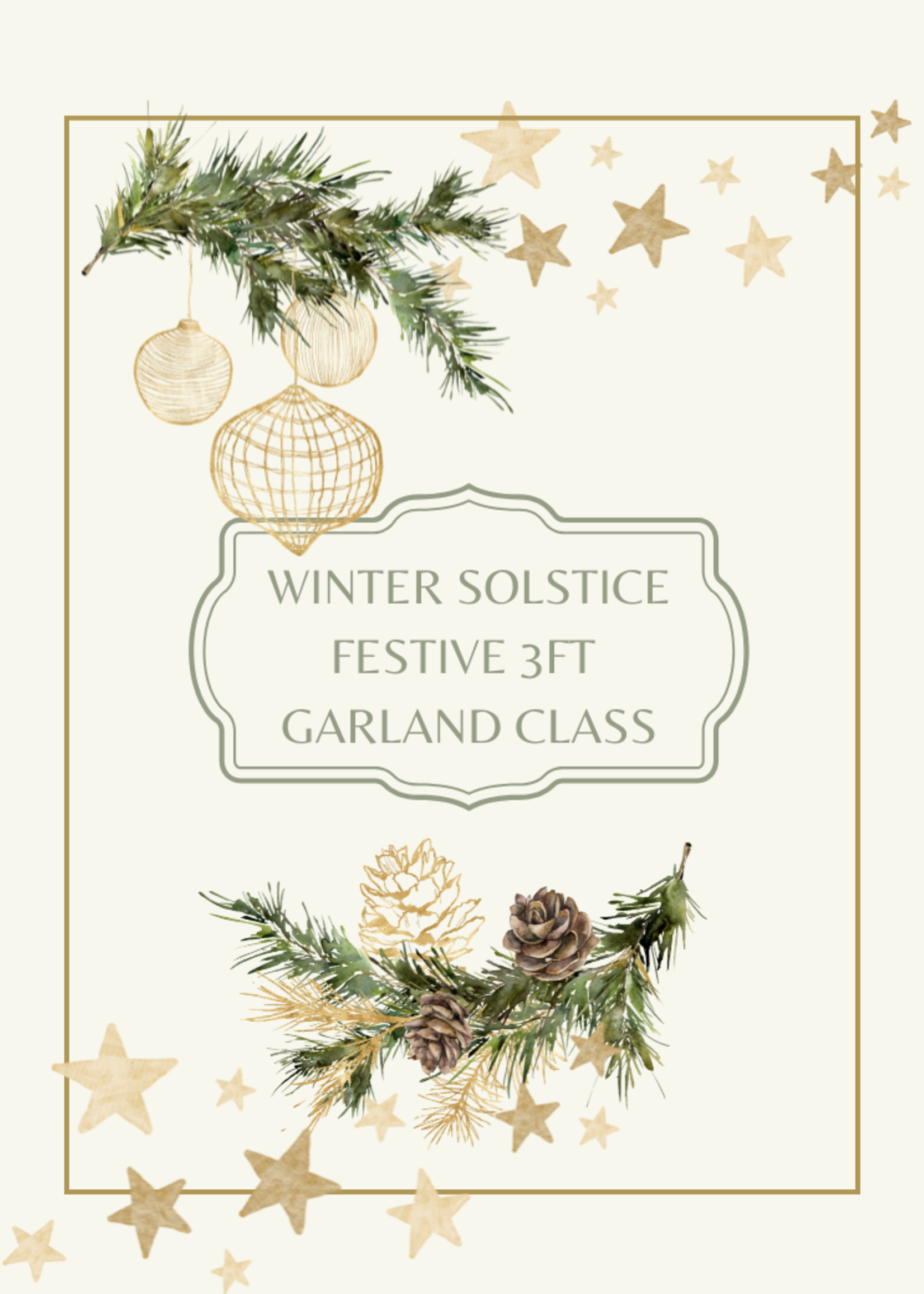Winter Solstice Festive 3ft Garland Class - Sunday December 21st