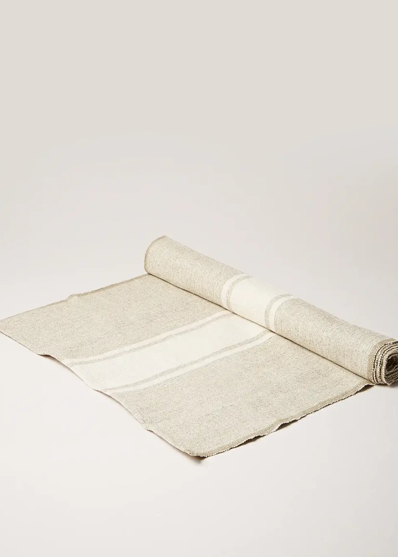 Farmhouse Pottery Stone Farmhouse Table Runner, Cream