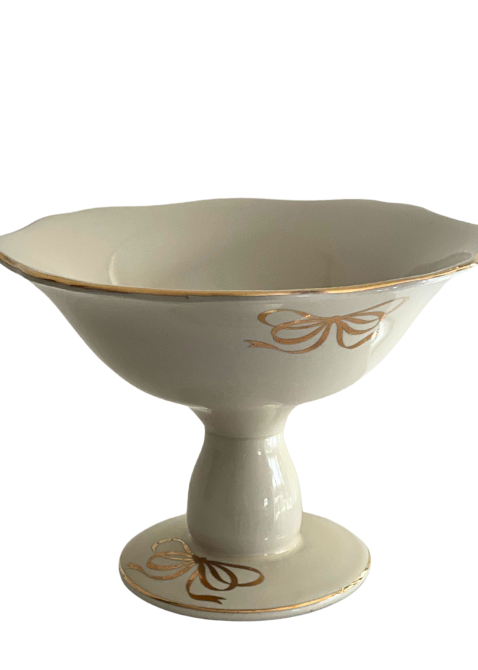 Beautiful Teleflora Compote Dish  4-3/4"h x 6-1/2" w