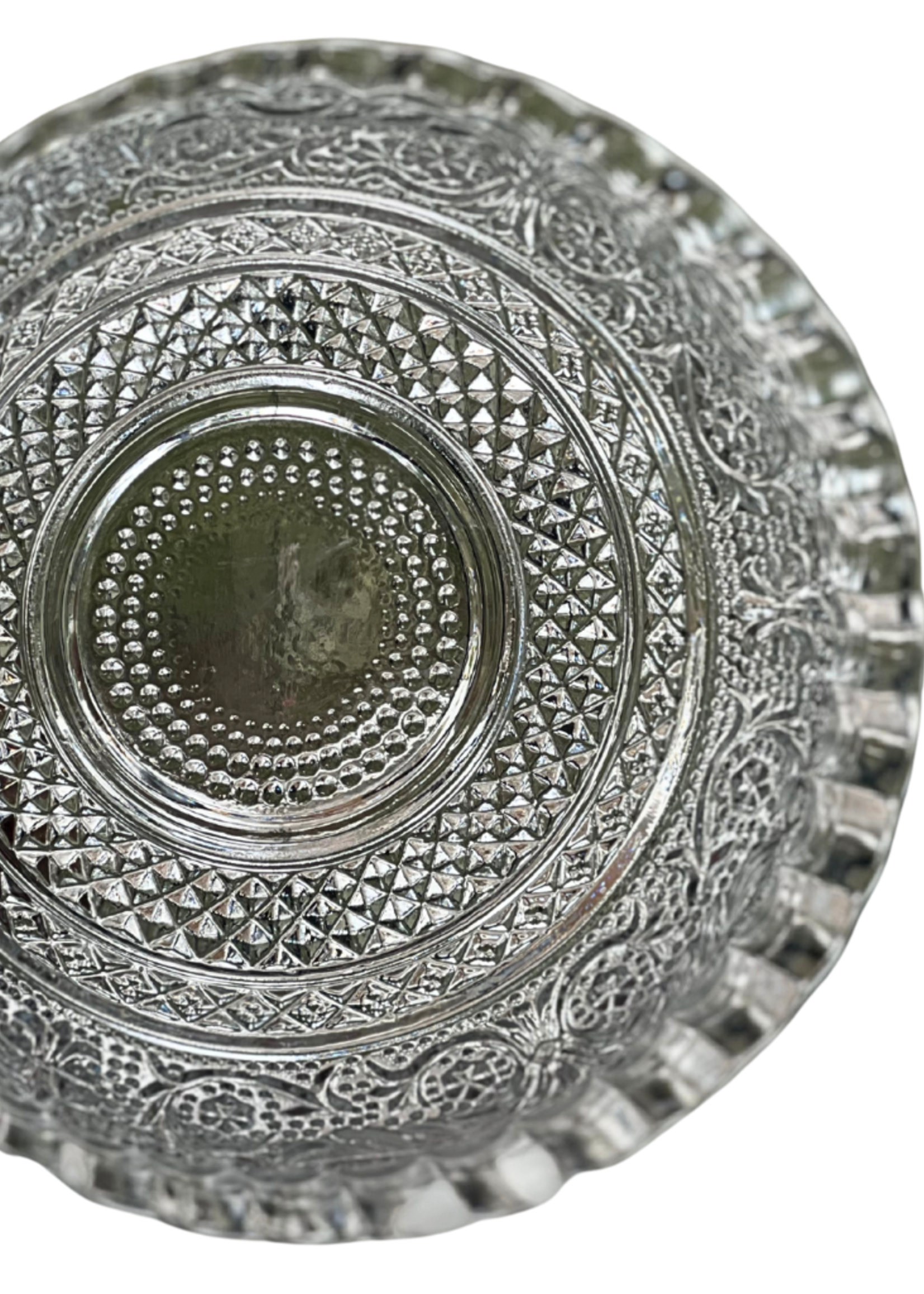 Pressed Glass Bowl 7.5" dia.