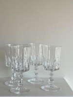 Set of 4 Crystal White Wine Glasses