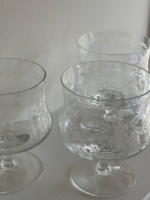 Large Belly Etched  Glass 3.5"dia. x 5"h