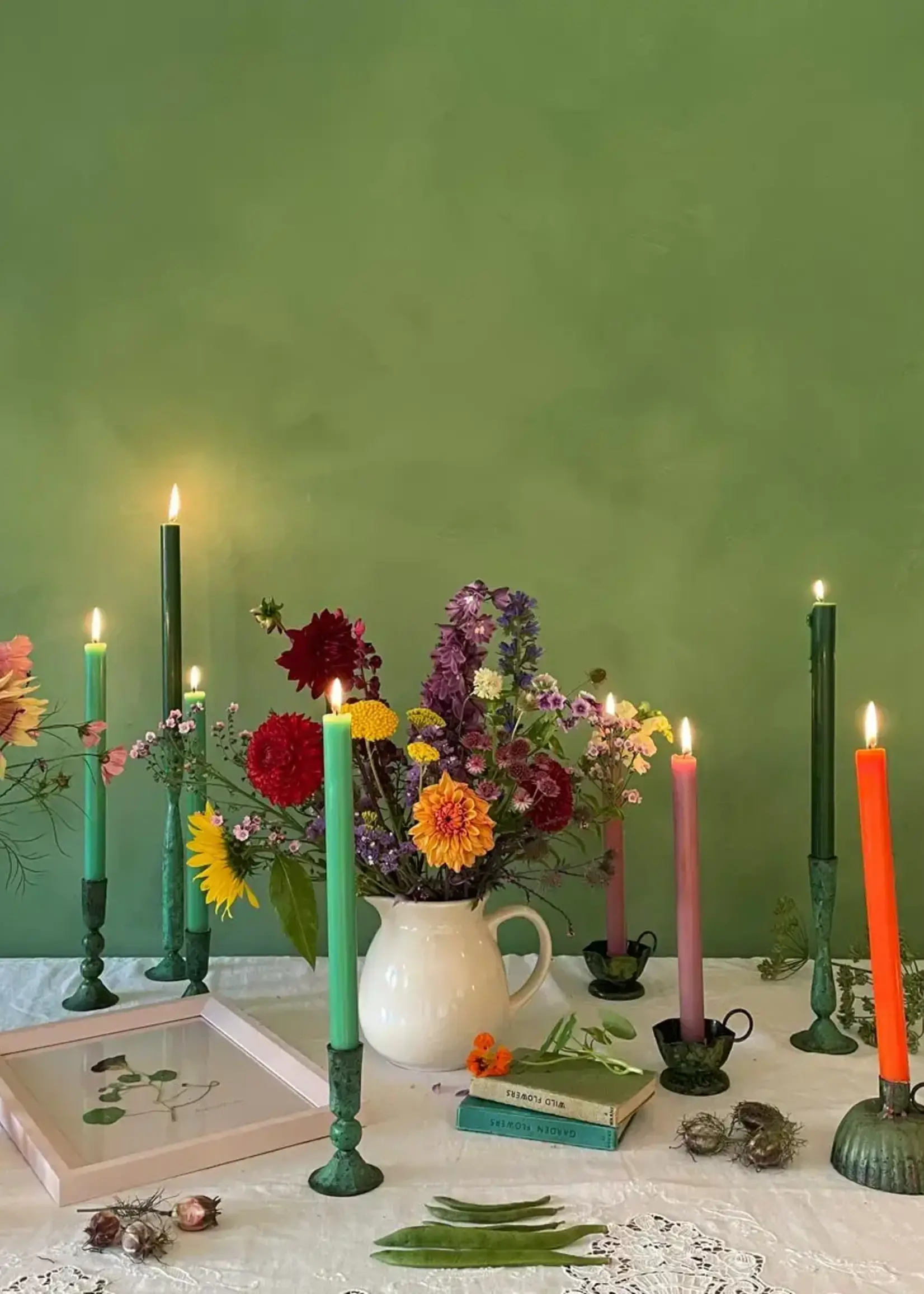 Bohemia Design Vintage Moss Candle Holder, Frill