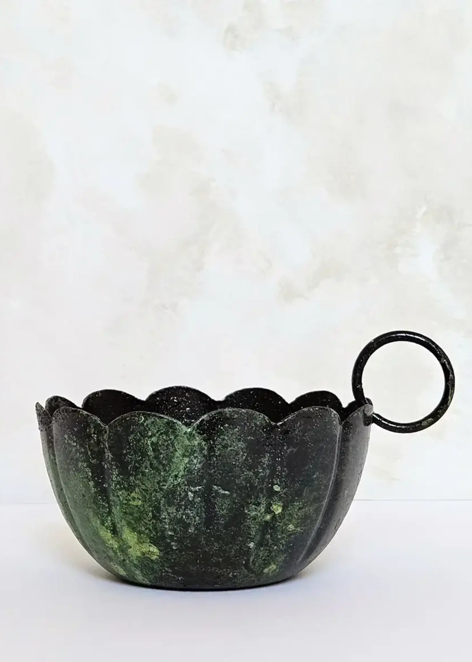 Bohemia Design Vintage Moss Candle Holder, Scallop