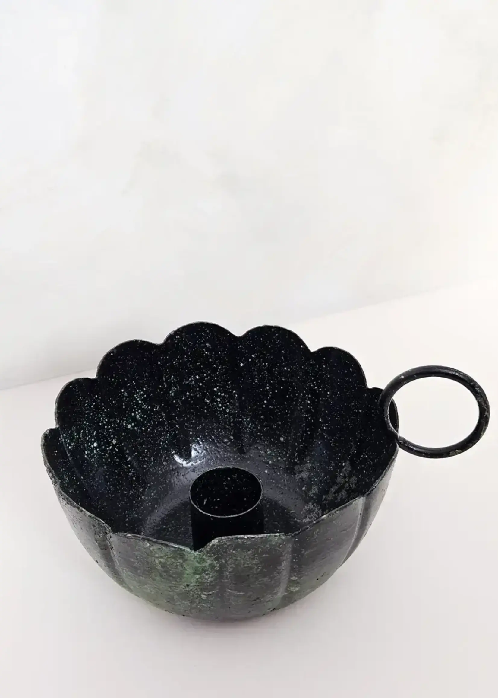 Bohemia Design Vintage Moss Candle Holder, Scallop