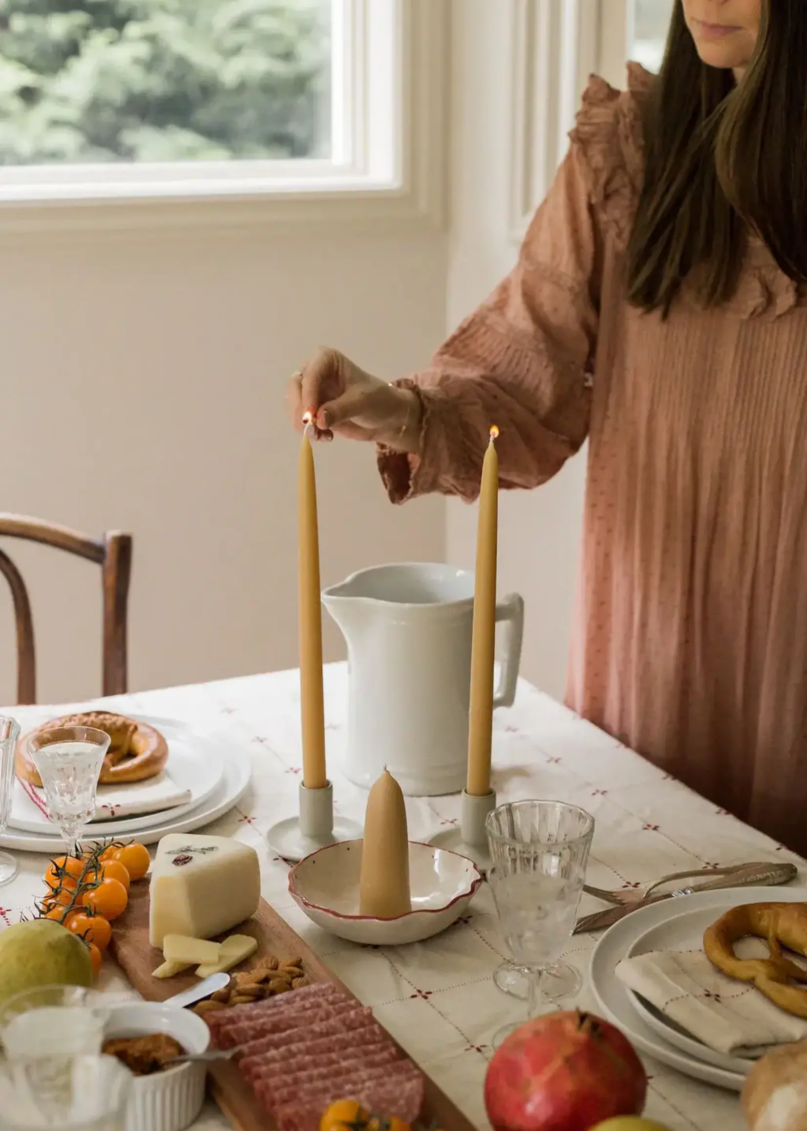 little Mill Little Mill, 12'' Hand dipped Tapers Natural. / Two Toned