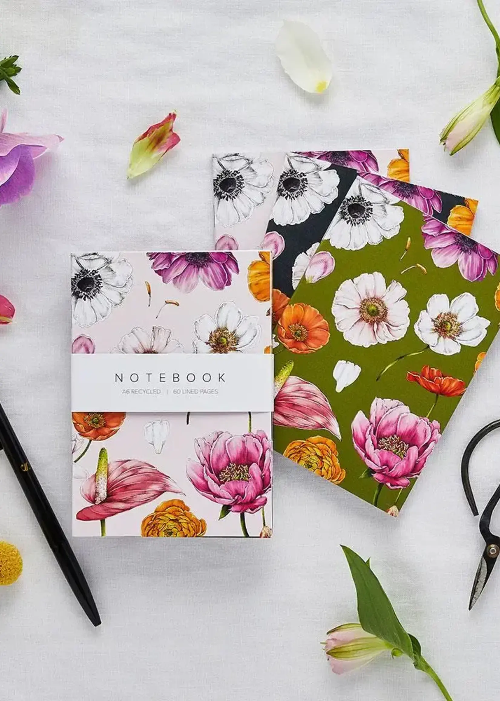 Catherine Lewis Design Catherine Lewis Design 3 A6 Notebooks, Floral Brights