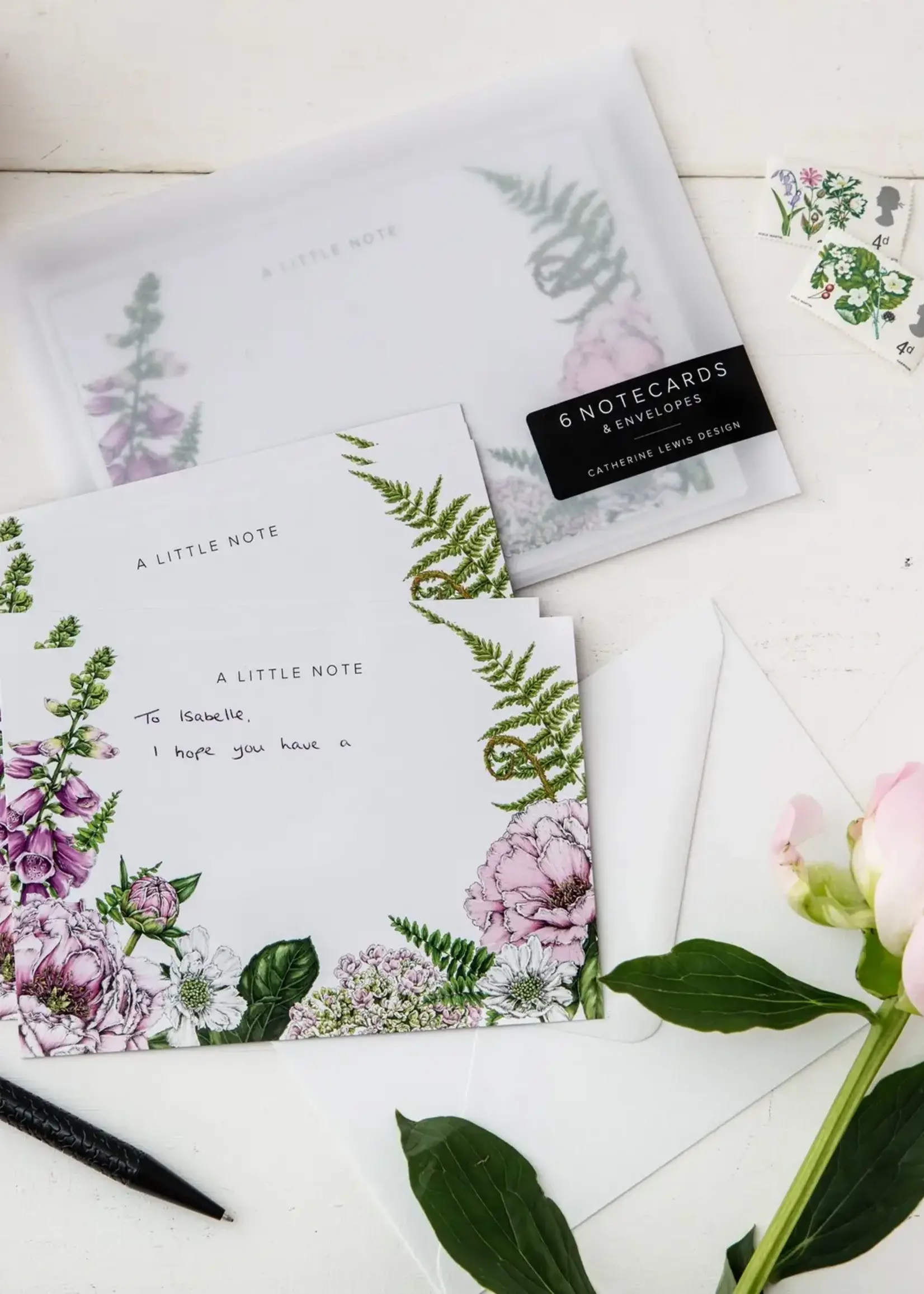 Catherine Lewis Design Catherine Lewis Design, Set of 6 Notecards, A Little Note