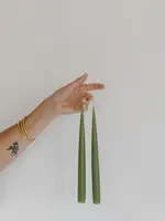 Crowfoot Collective Crowfoot Collective Beeswax Taper Candles, Sage