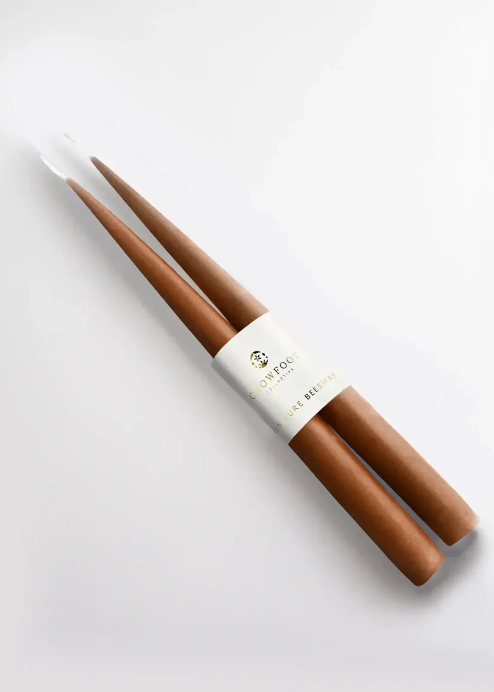 Crowfoot Collective Crowfoot Collective Beeswax Taper Candles, Treacle