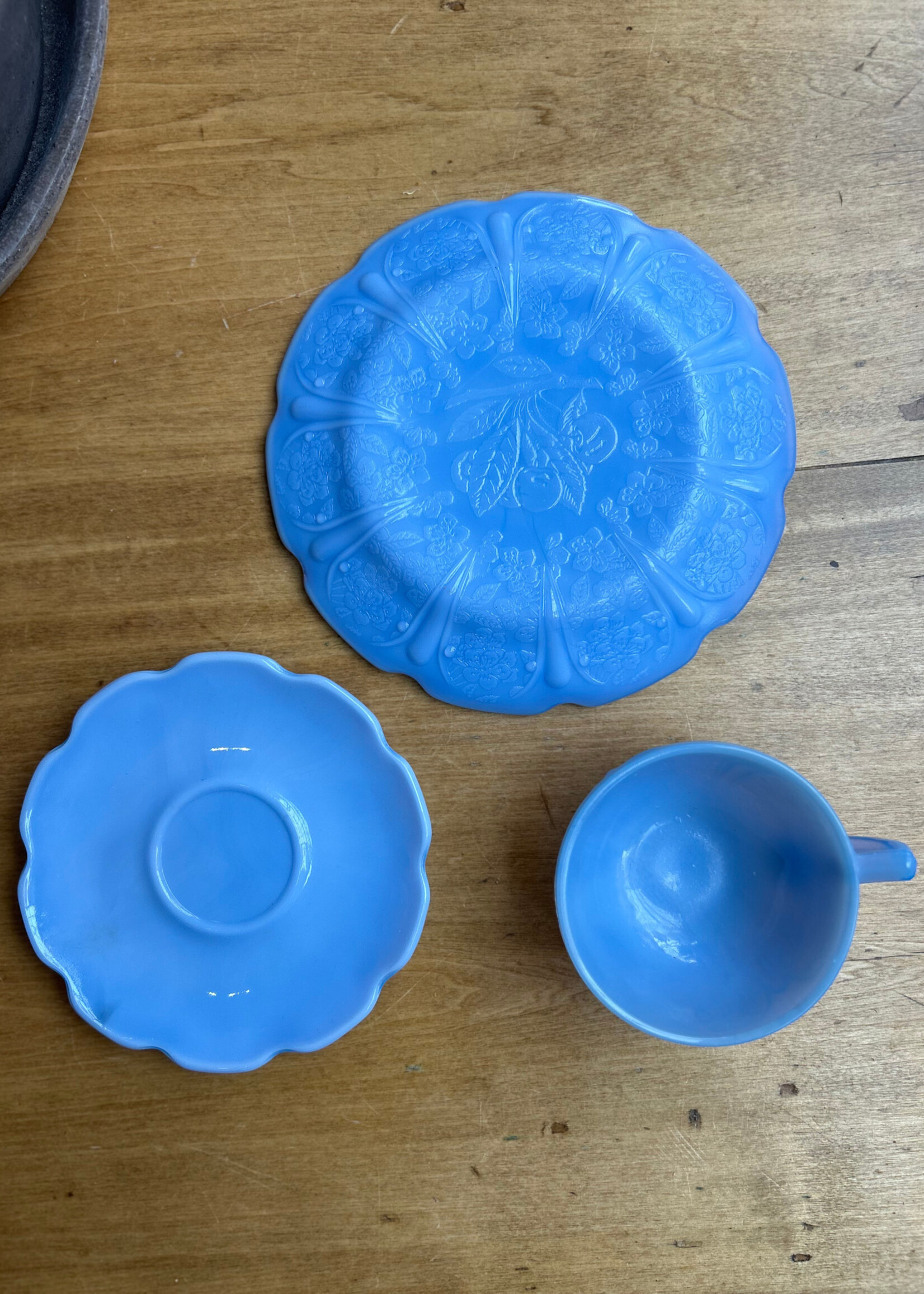 Jeannette Cherry Blossom Delphite Blue Children’s Tea Set