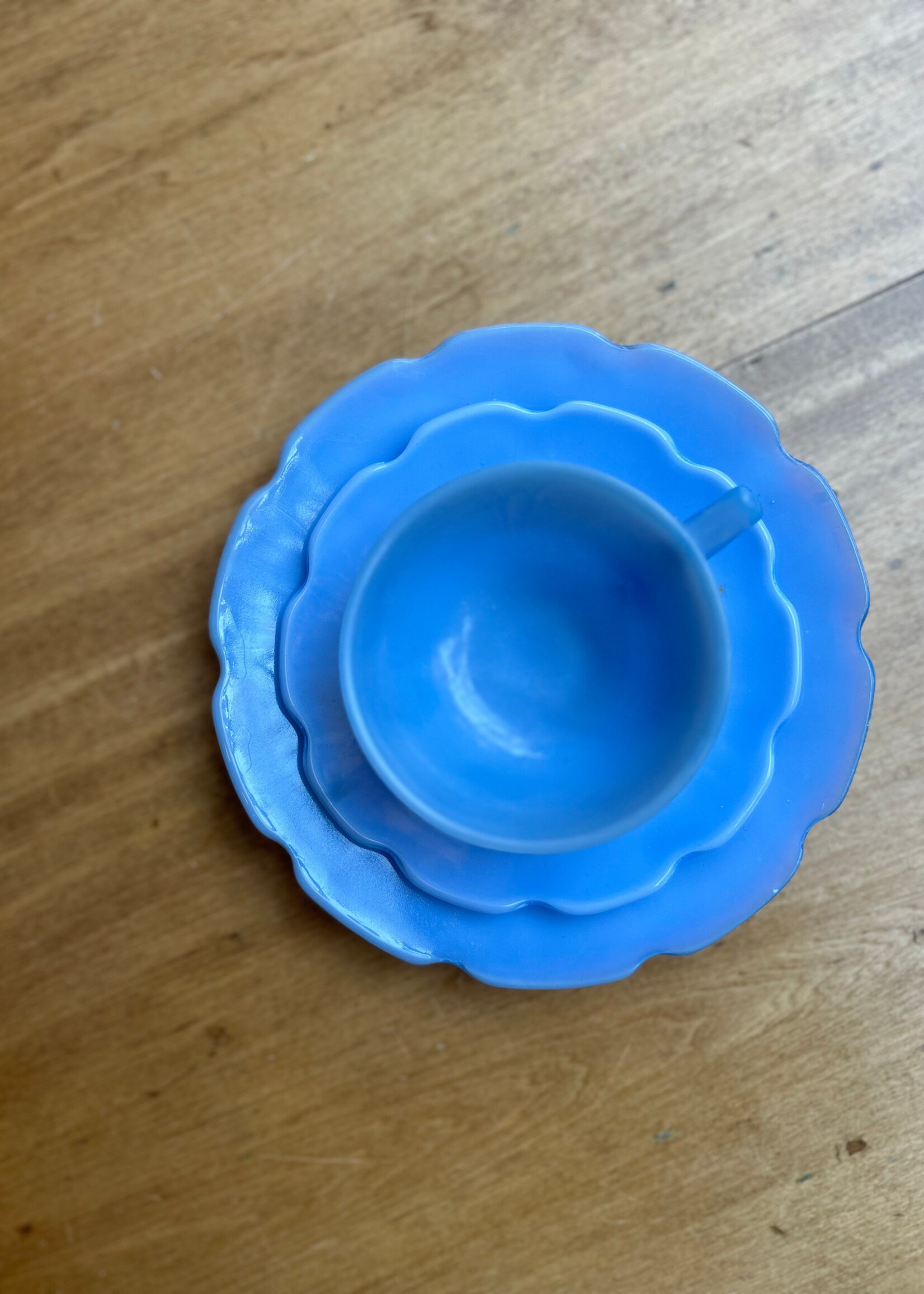 Jeannette Cherry Blossom Delphite Blue Children’s Tea Set