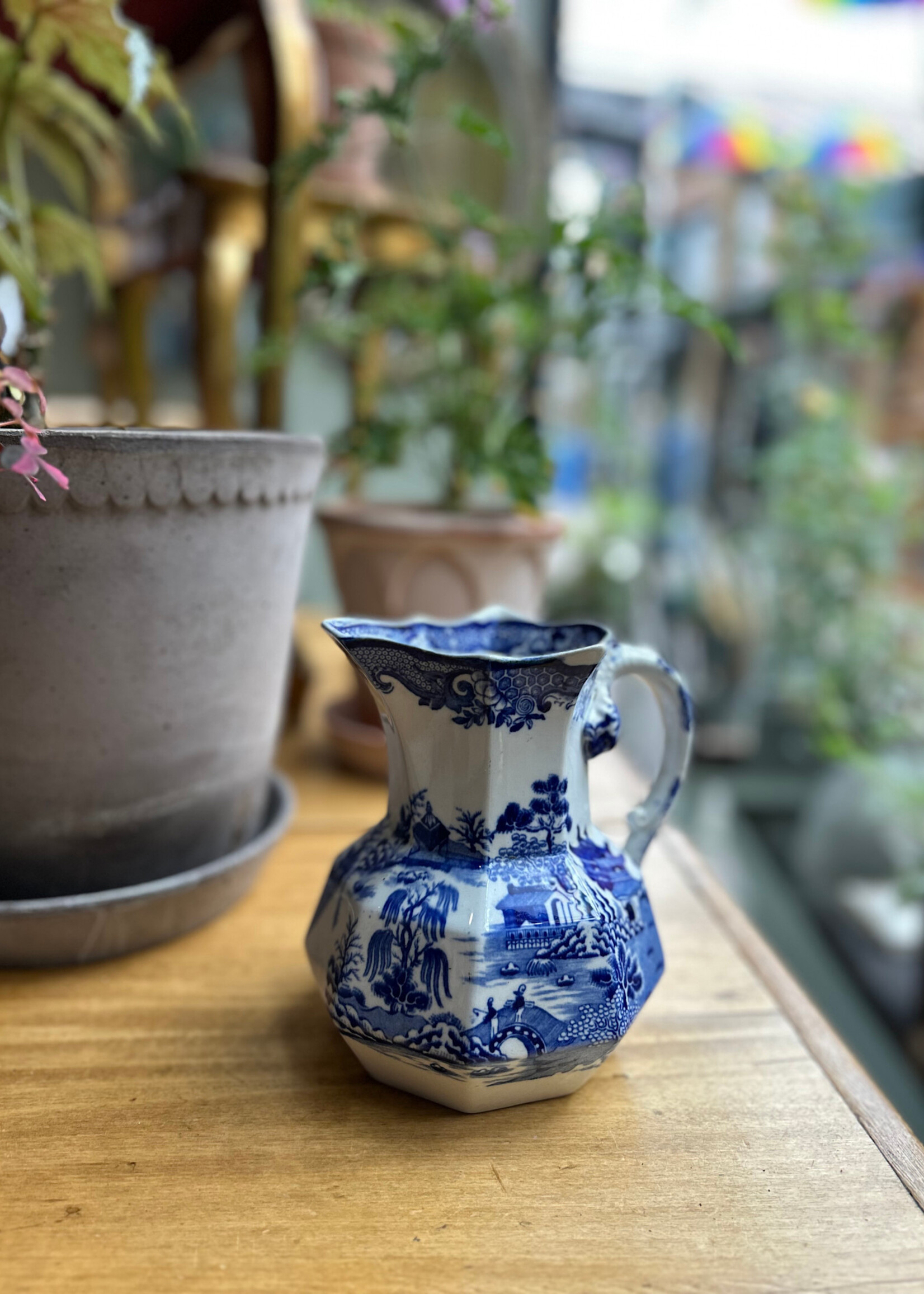 Masons Blue Willow Ironstone Pitcher