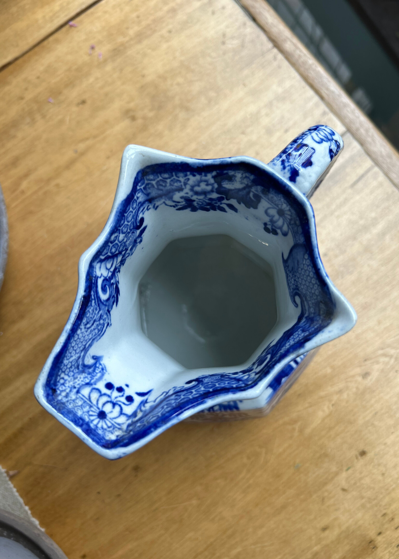 Masons Blue Willow Ironstone Pitcher