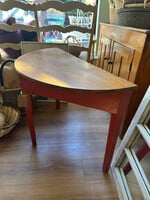 Antique Primitive Table Demi Lune