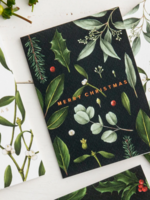 Catherine Lewis Design Catherine Lewis, Greenery Merry Christmas, Black card