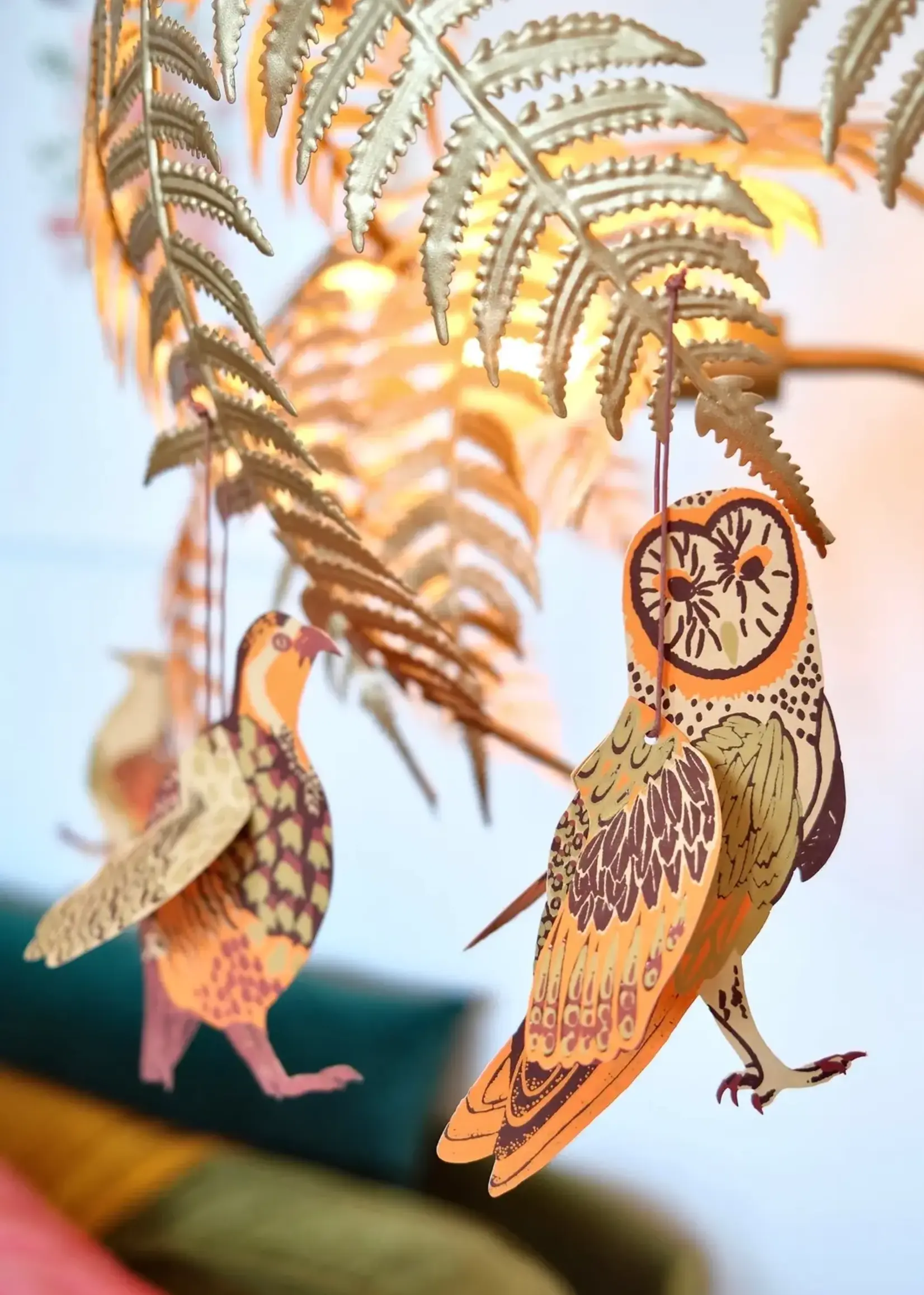 East End Press Winter birds Paper ornaments