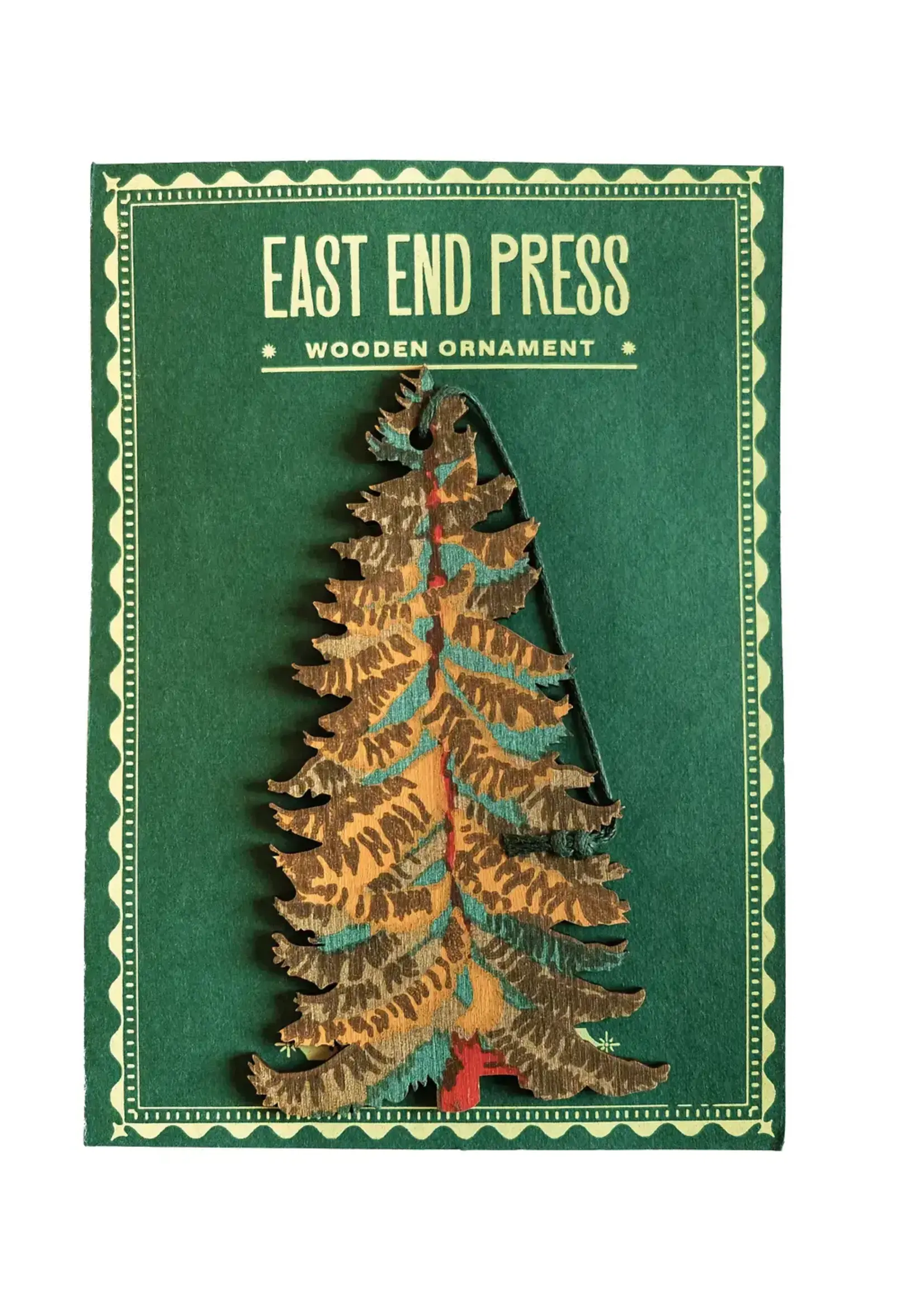 East End Press Wooden Tree Ornament