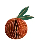 East End Press Orange Honeycomb ornament