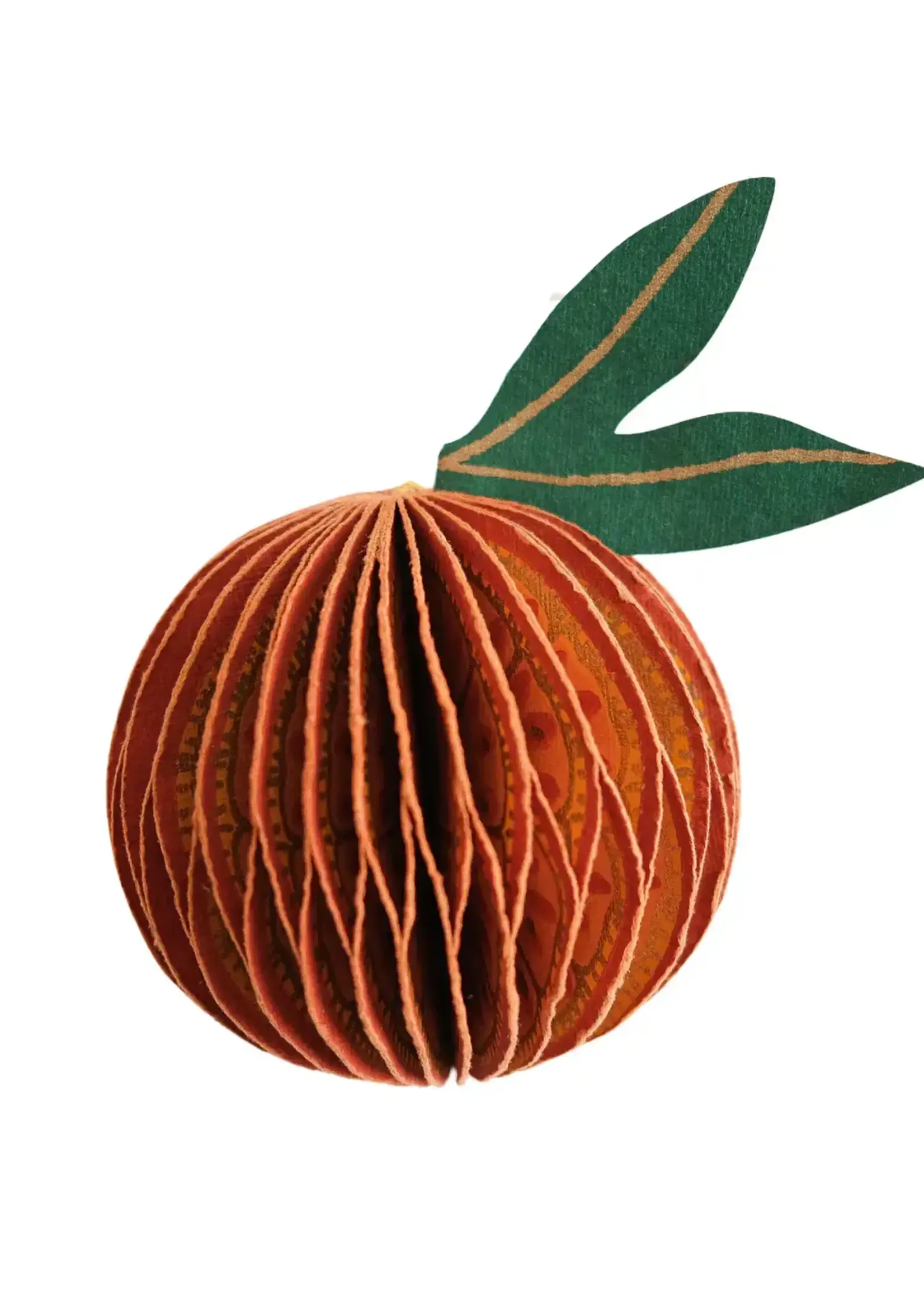 East End Press Orange Honeycomb ornament