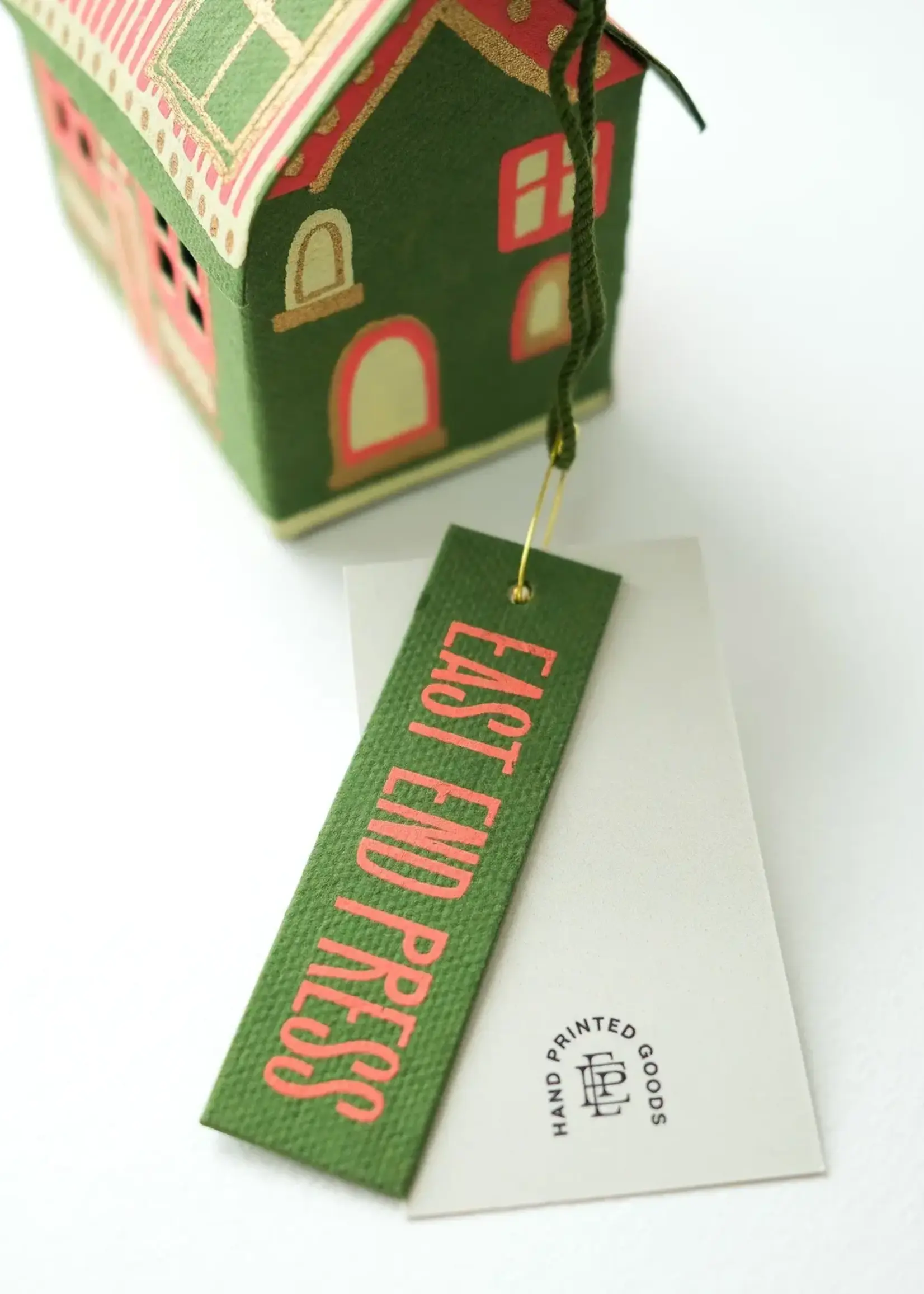 East End Press Scottish Bothy House, screen printed ornament