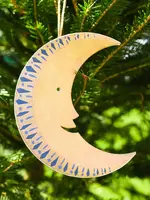 East End Press Golden Man On The Moon Ornament