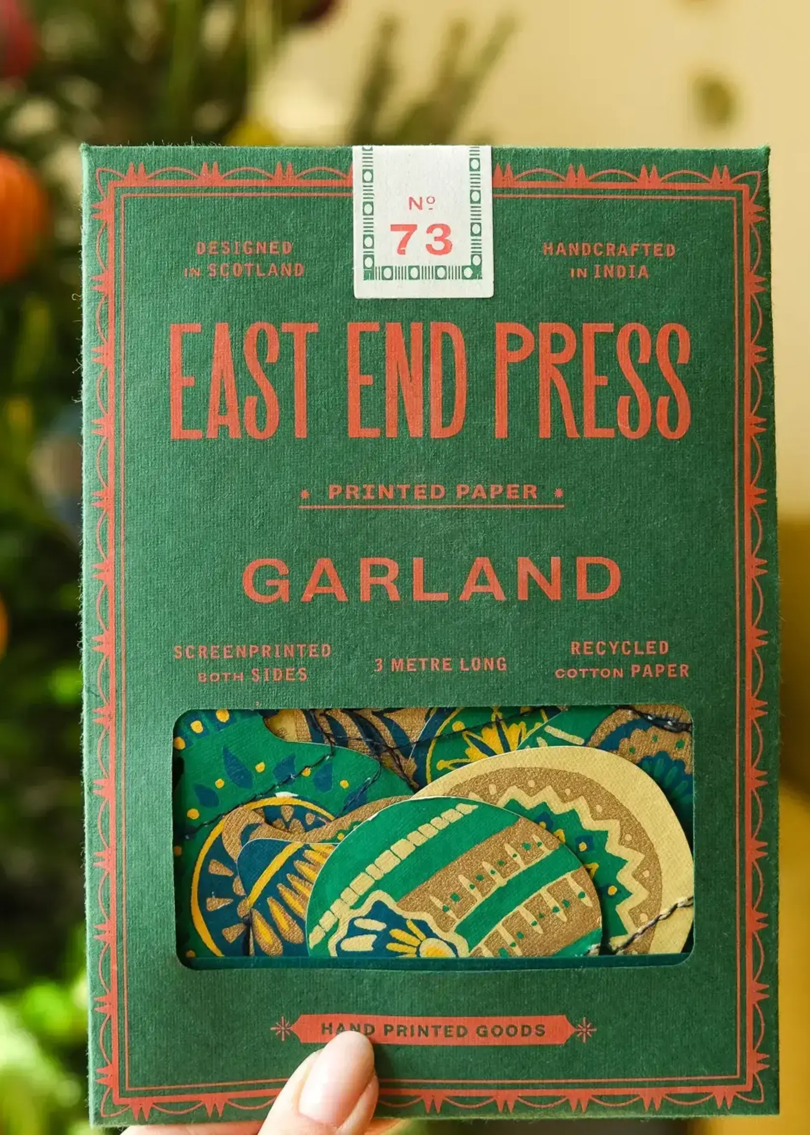 East End Press Christmas Ornaments Sewn Garland