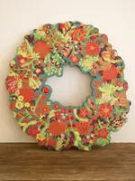 East End Press Christmas Foliage Cotton Board Wreath