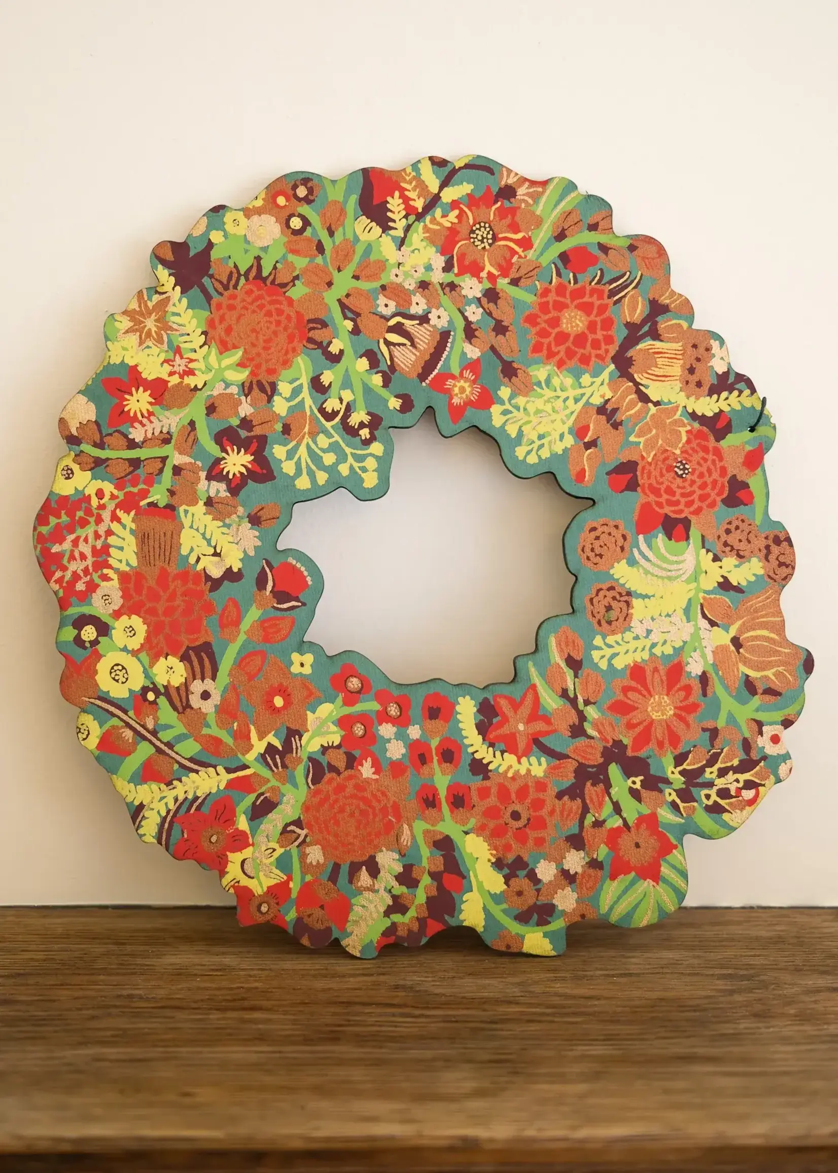 East End Press Christmas Foliage Cotton Board Wreath