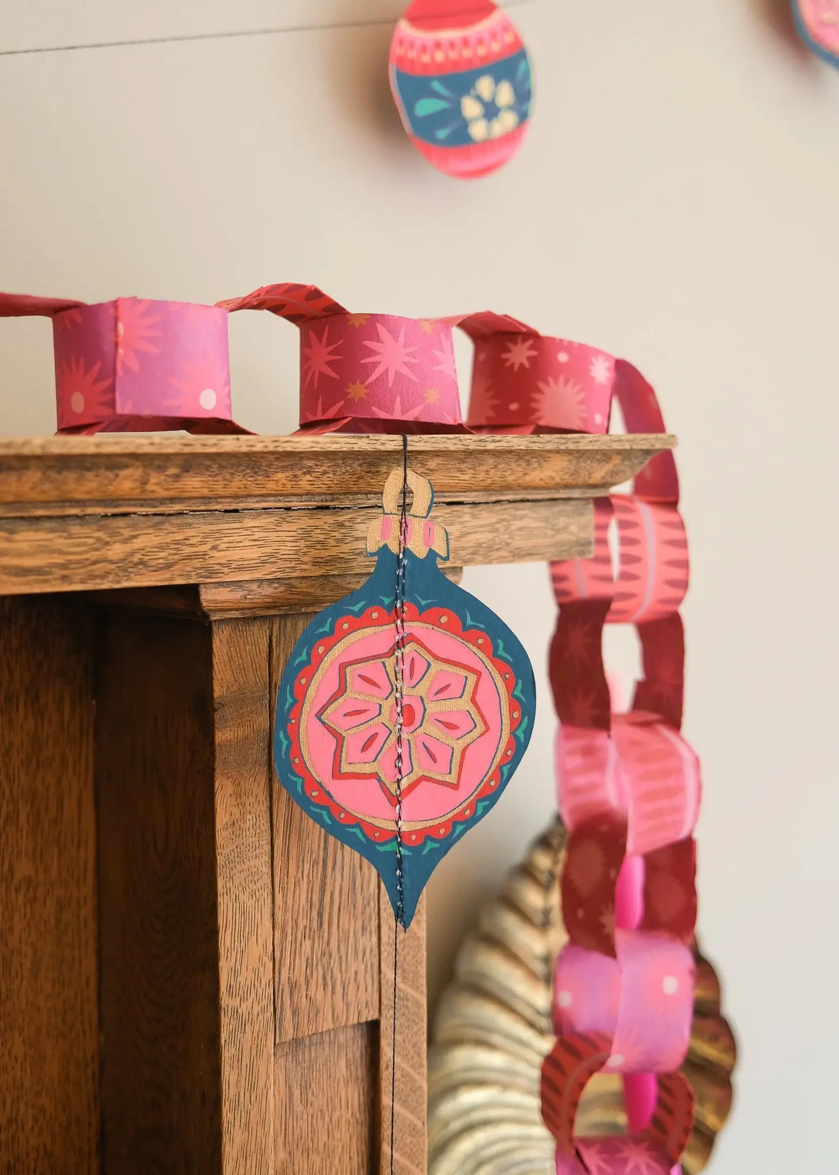 East End Press Christmas Bauble Hand Sewn Garland
