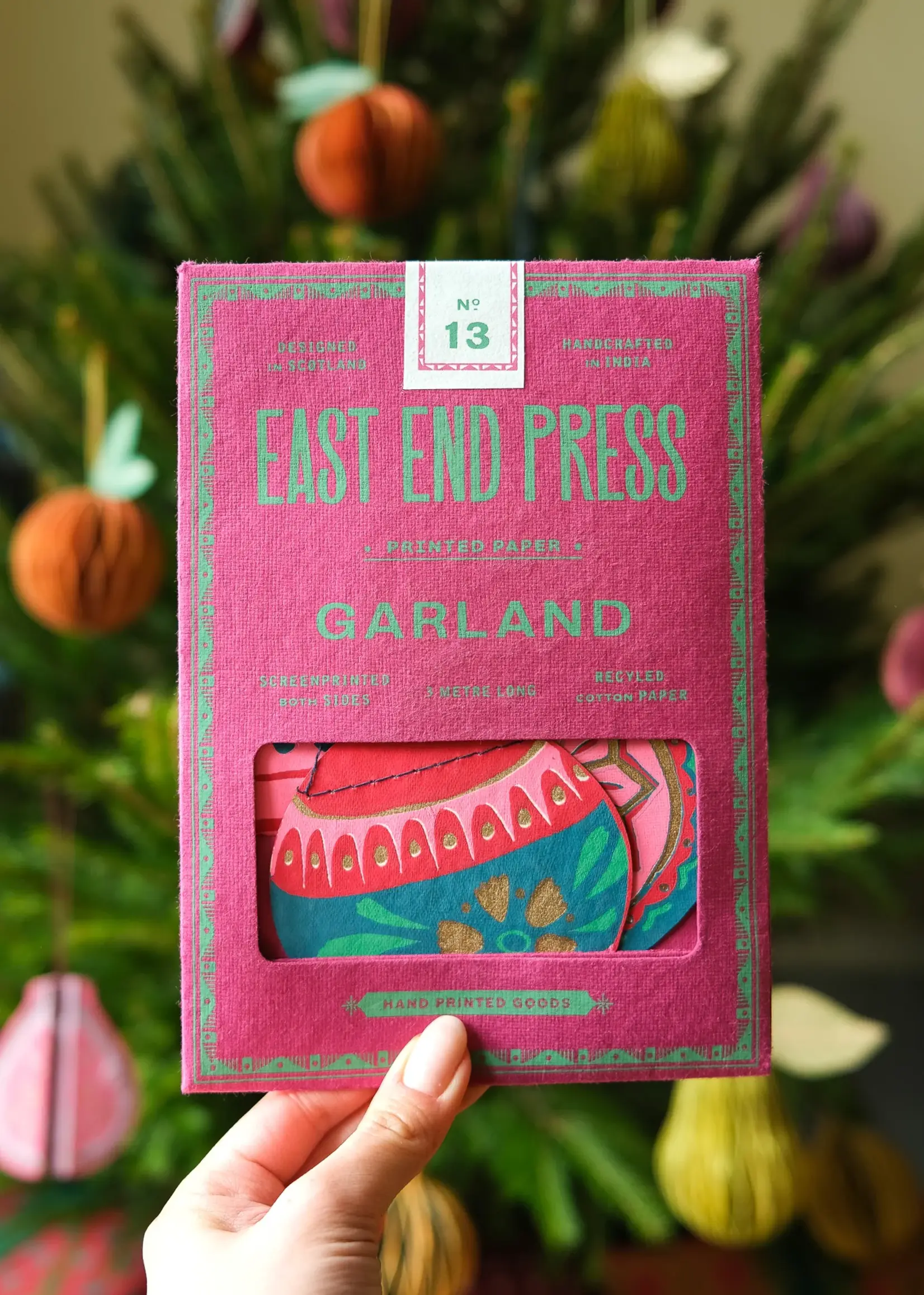 East End Press Christmas Bauble Hand Sewn Garland