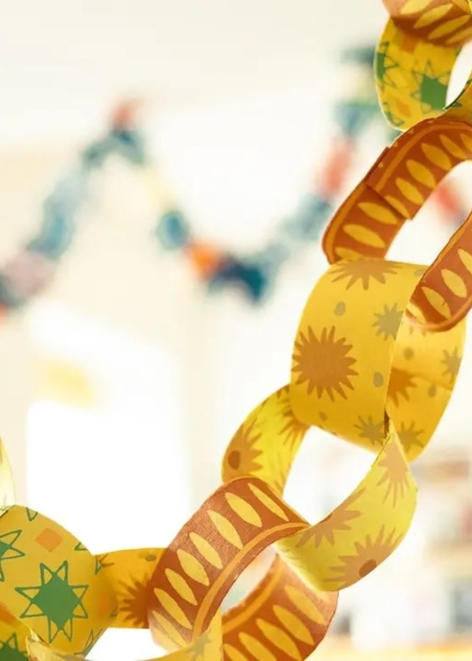 East End Press Paper Chain, Yellow & Gold