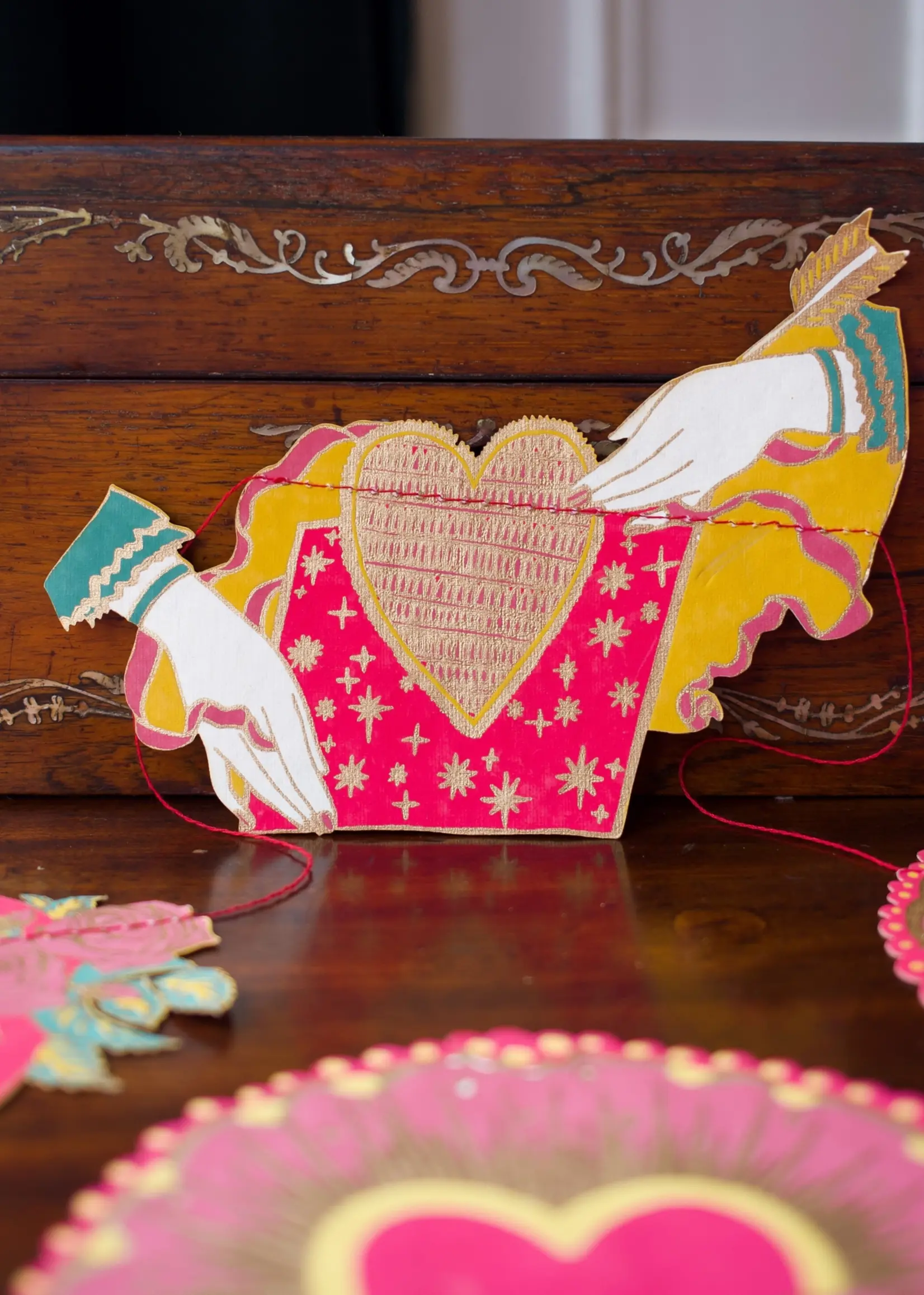 East End Press Hearts Sewn Garland