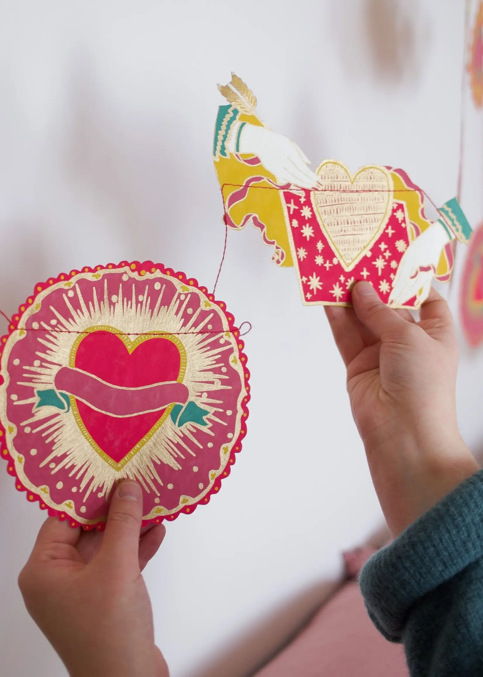 East End Press Hearts Sewn Garland