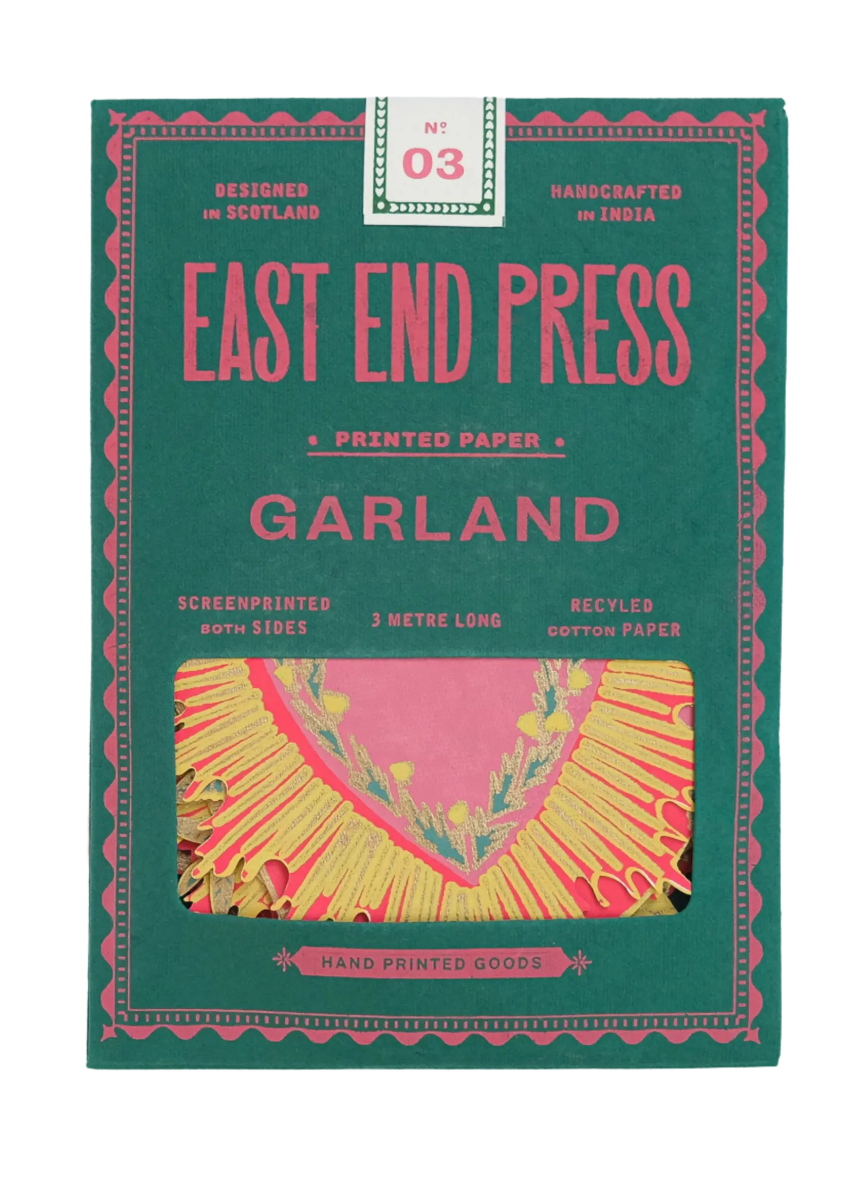 East End Press Hearts Sewn Garland