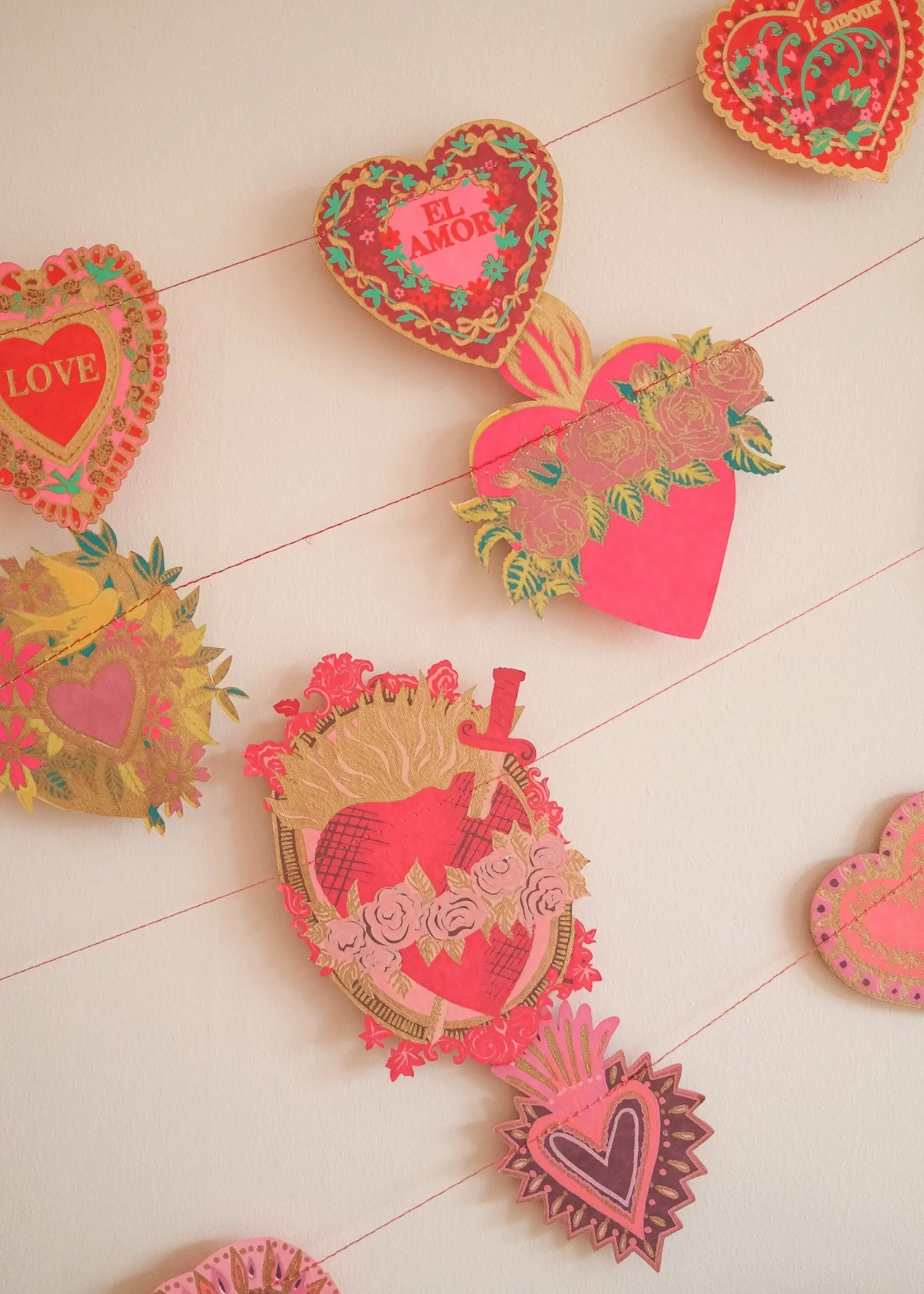 East End Press Hearts Sewn Garland