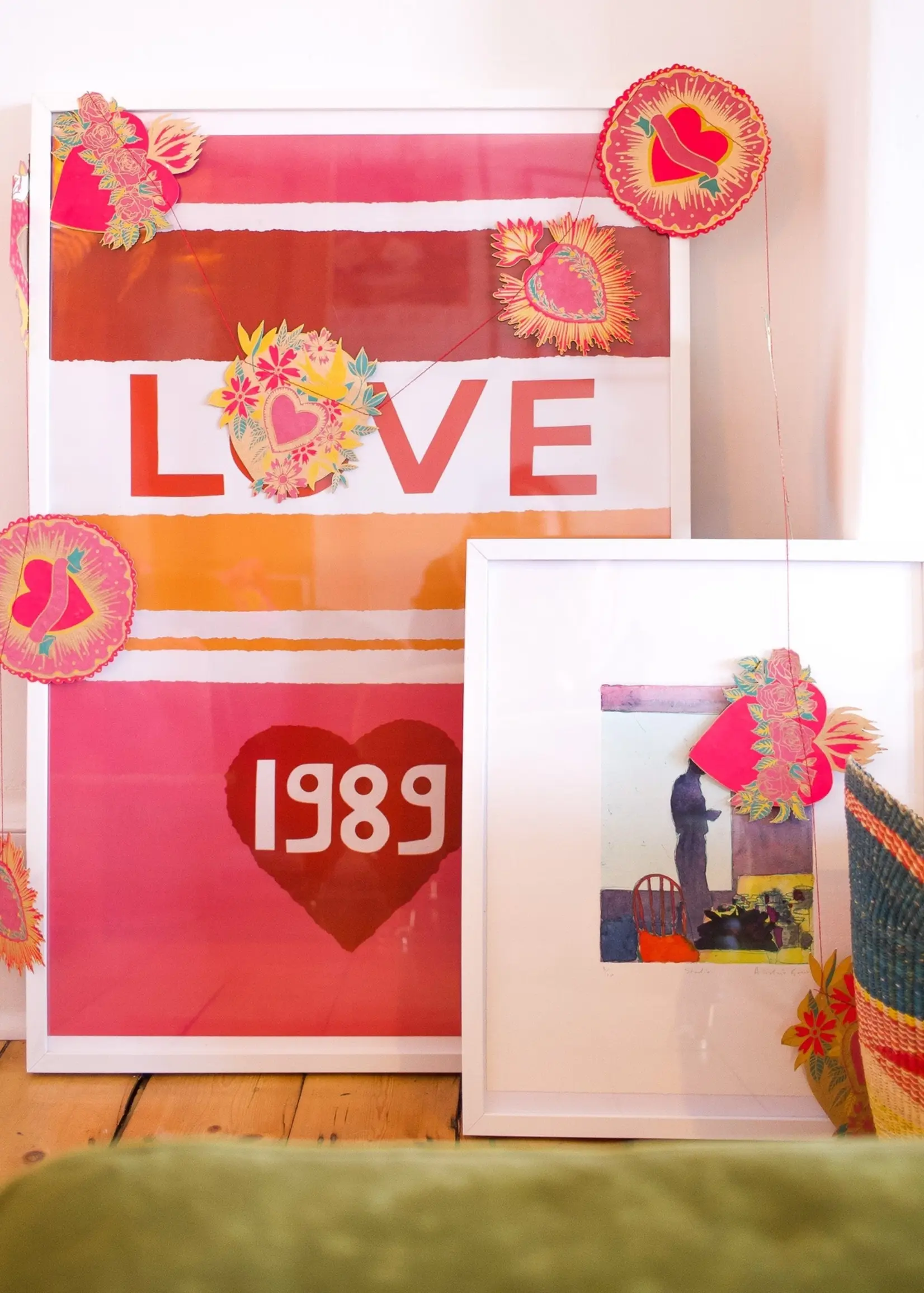 East End Press Hearts Sewn Garland