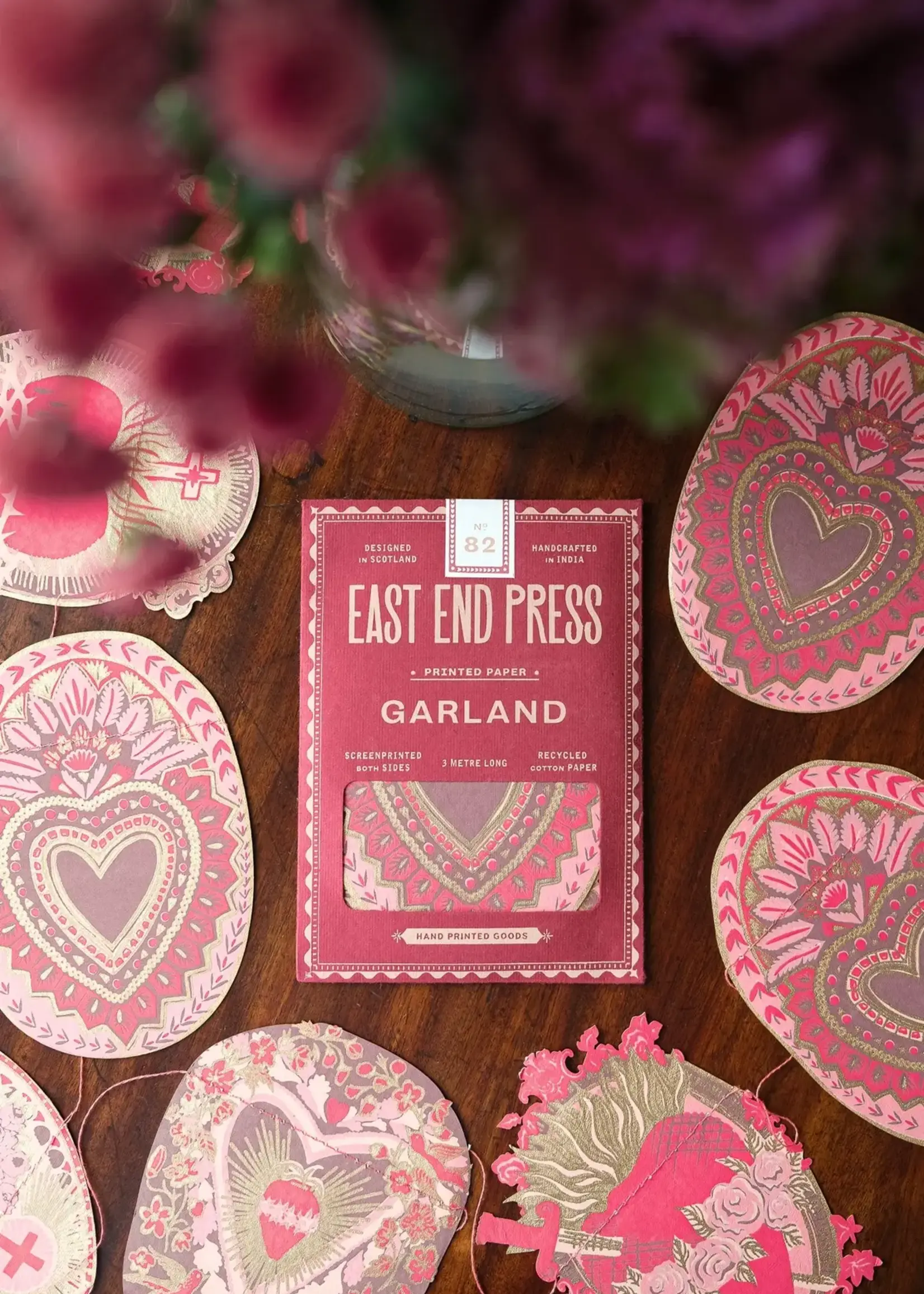 East End Press Saint Valentine Sewn Garland